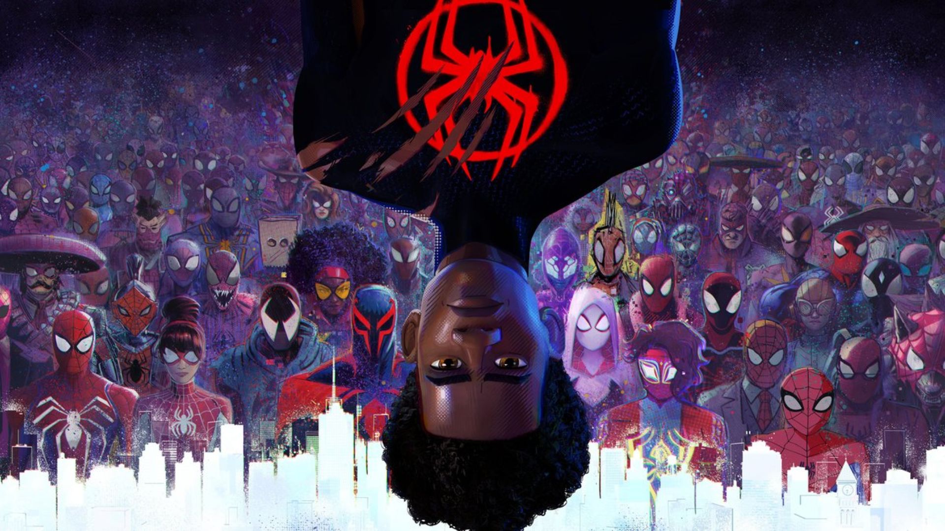 Imagem de divulgação do filme Homem-Aranha Através do Aranhaverso
